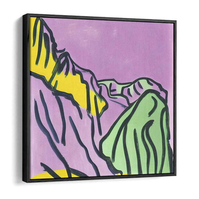 Soft Horizon Glow: Abstract Pastel Landscape Canvas Art Print