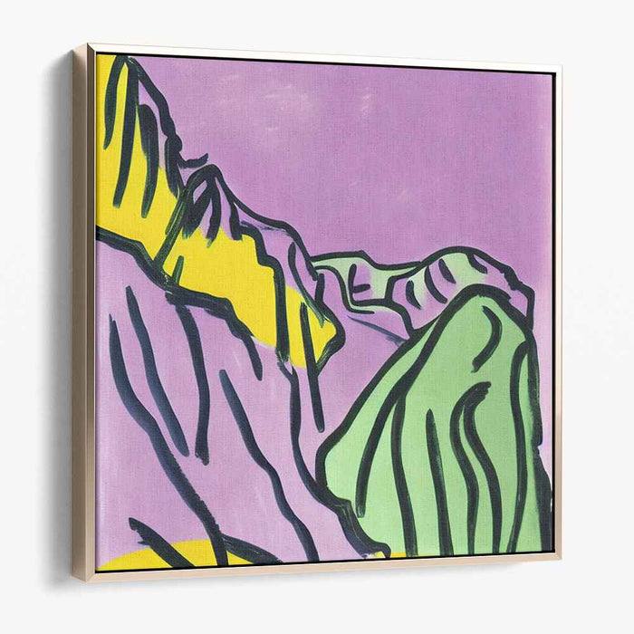 Soft Horizon Glow: Abstract Pastel Landscape Canvas Art Print