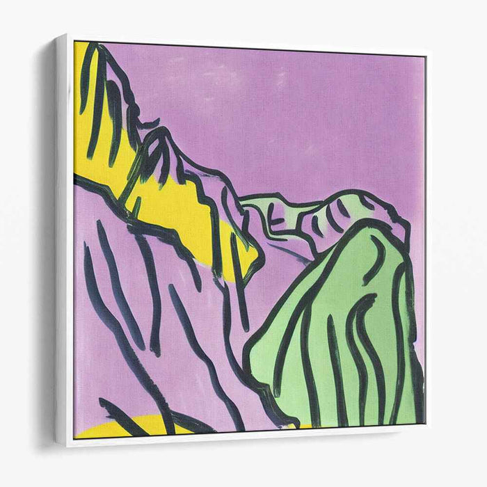 Soft Horizon Glow: Abstract Pastel Landscape Canvas Art Print