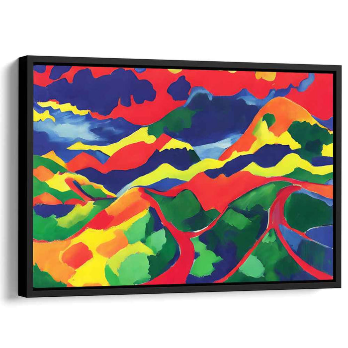 Fauvist Spirit Dance: Abstract Fauvist Landscape Canvas Art Print