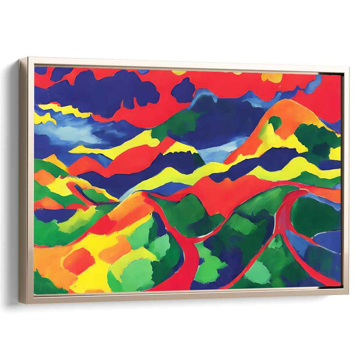 Fauvist Spirit Dance: Abstract Fauvist Landscape Canvas Art Print