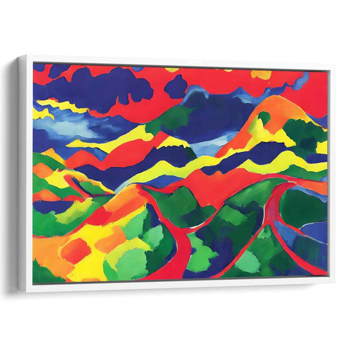 Fauvist Spirit Dance: Abstract Fauvist Landscape Canvas Art Print