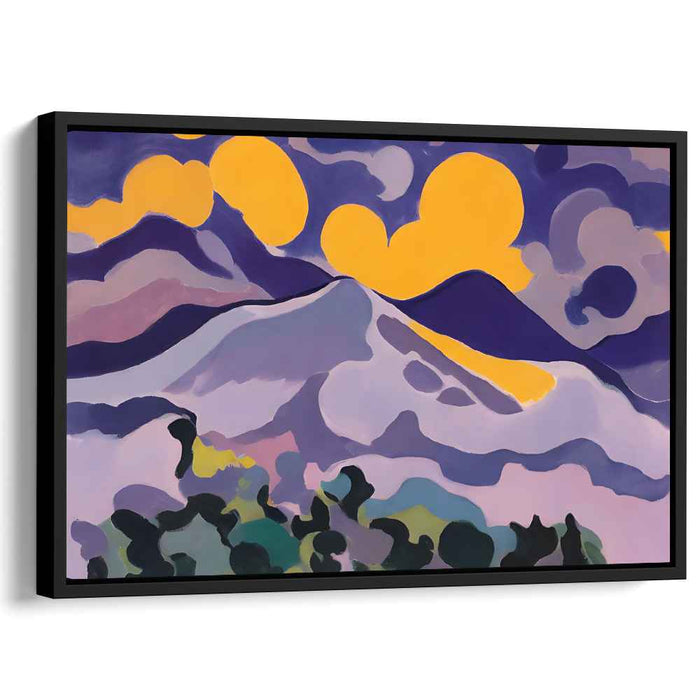 Pastel Horizon Shift: Abstract Landscape in Pastel Hues Canvas Art Print