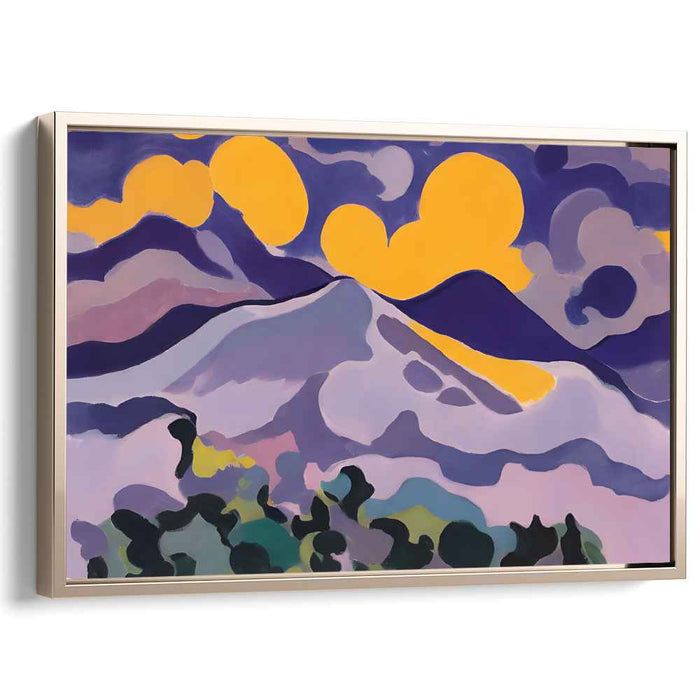 Pastel Horizon Shift: Abstract Landscape in Pastel Hues Canvas Art Print