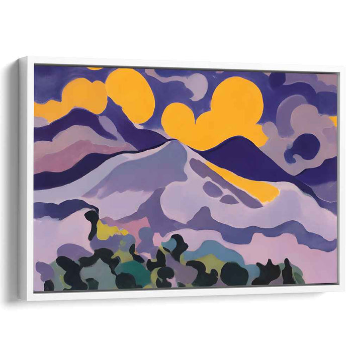 Pastel Horizon Shift: Abstract Landscape in Pastel Hues Canvas Art Print