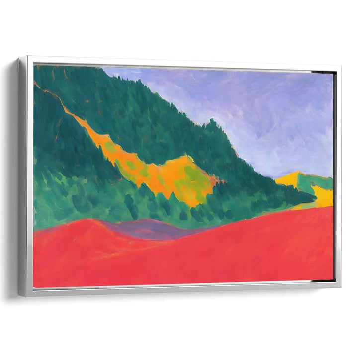 Radiant Hillside: Bold Fauvist Landscape Canvas Art Print