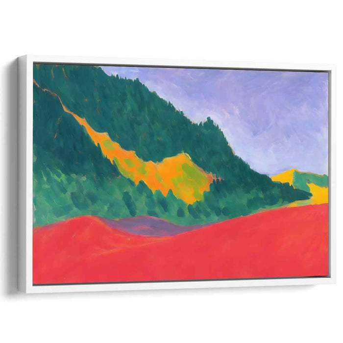 Radiant Hillside: Bold Fauvist Landscape Canvas Art Print