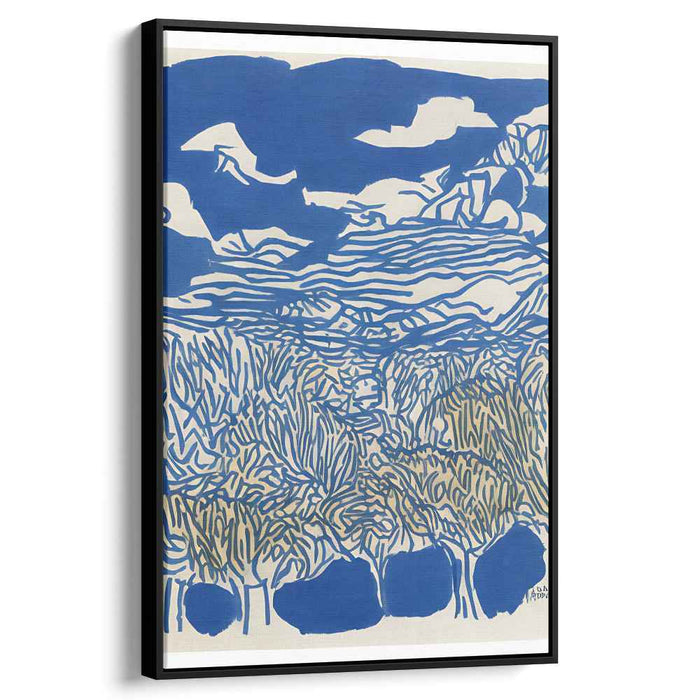 Serene Blue: Abstract Landscape Canvas Art
