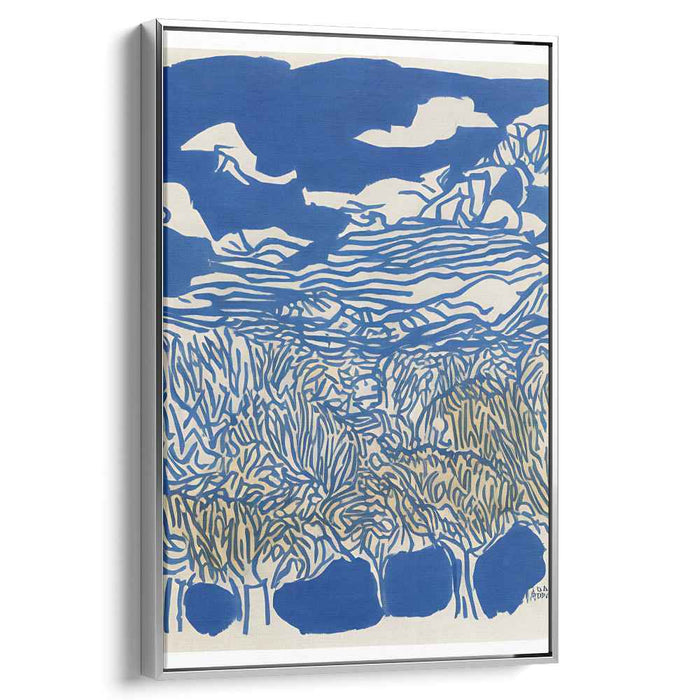 Serene Blue: Abstract Landscape Canvas Art