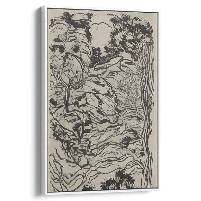 Silhouette of Eden: A Sylvan Landscape in Ink