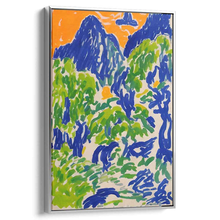 Wild Peak Pursuit: Fauvist Mountain Landscape Canvas Art Print