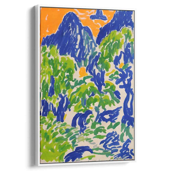 Wild Peak Pursuit: Fauvist Mountain Landscape Canvas Art Print