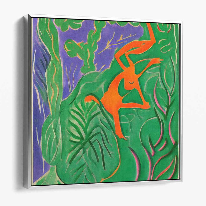 Tropical Leap: Vivid Dance of Colors and Shapes Canvas Art