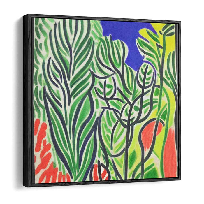 Vibrant Jungle Reverie: A Fauvist-Inspired Tropical Garden Canvas Art