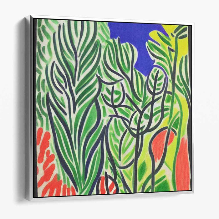 Vibrant Jungle Reverie: A Fauvist-Inspired Tropical Garden Canvas Art