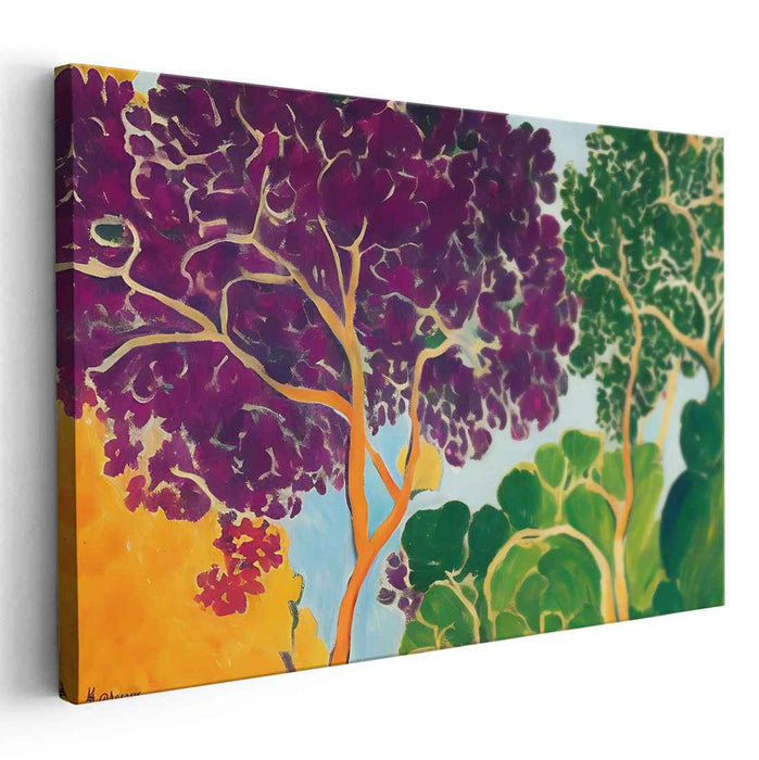 Vibrant Canopies: Expressive Nature-Inspired Canvas Art Print