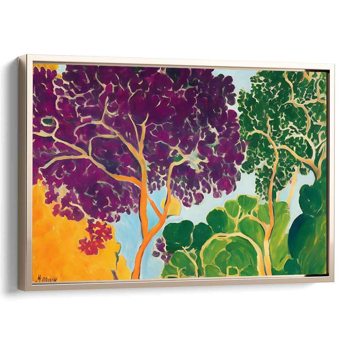 Vibrant Canopies: Expressive Nature-Inspired Canvas Art Print