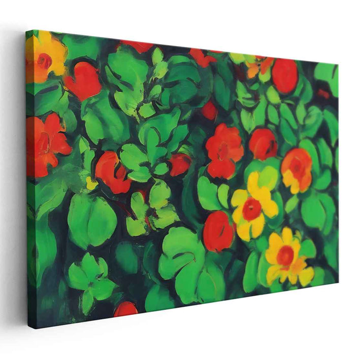 Chromatic Tango Burst: A Vivid Dance of Colors Canvas Art Print