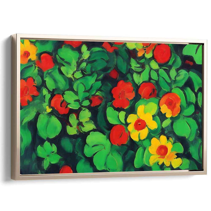 Chromatic Tango Burst: A Vivid Dance of Colors Canvas Art Print