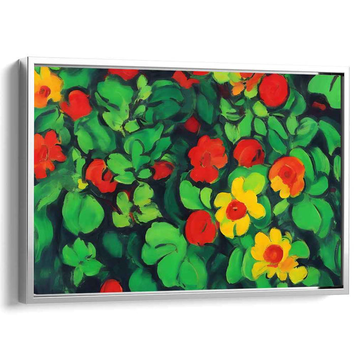 Chromatic Tango Burst: A Vivid Dance of Colors Canvas Art Print