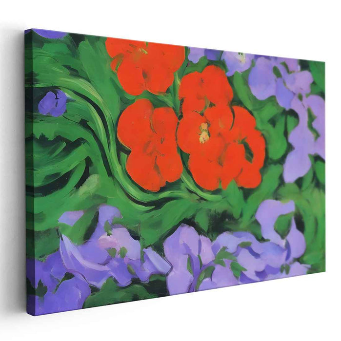 Petals Unfolding: Abstract Floral Expression on Canvas