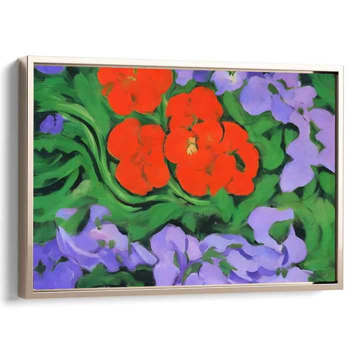 Petals Unfolding: Abstract Floral Expression on Canvas