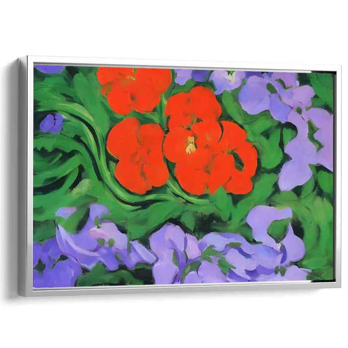 Petals Unfolding: Abstract Floral Expression on Canvas