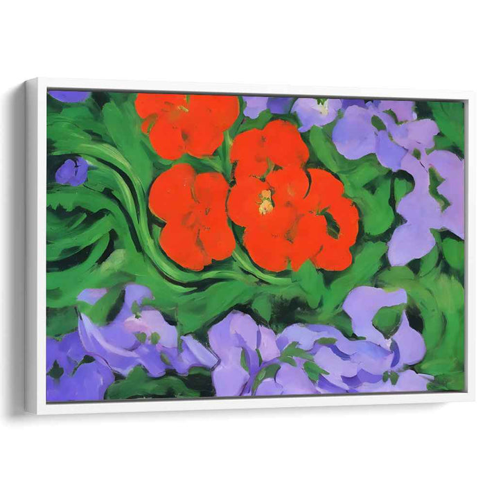 Petals Unfolding: Abstract Floral Expression on Canvas