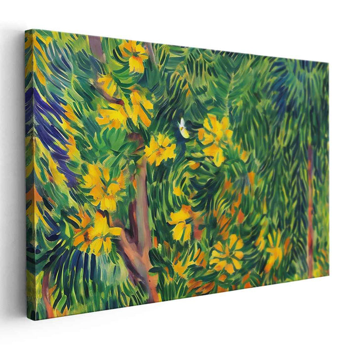 Blooms Beyond Reality: Post-Impressionist Floral Canvas Art Print