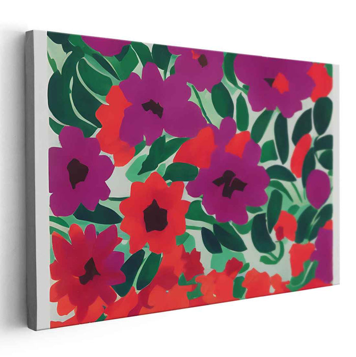 Lost Petal Symphony: Abstract Floral Canvas Art Print