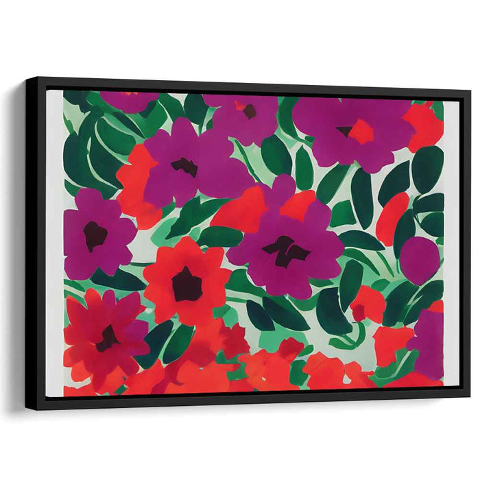 Lost Petal Symphony: Abstract Floral Canvas Art Print