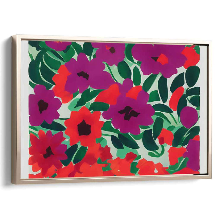 Lost Petal Symphony: Abstract Floral Canvas Art Print