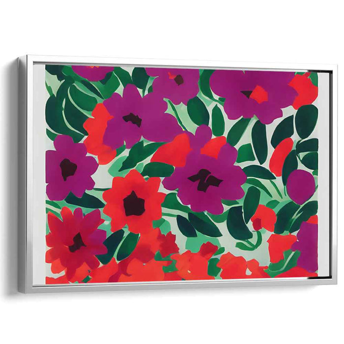 Lost Petal Symphony: Abstract Floral Canvas Art Print