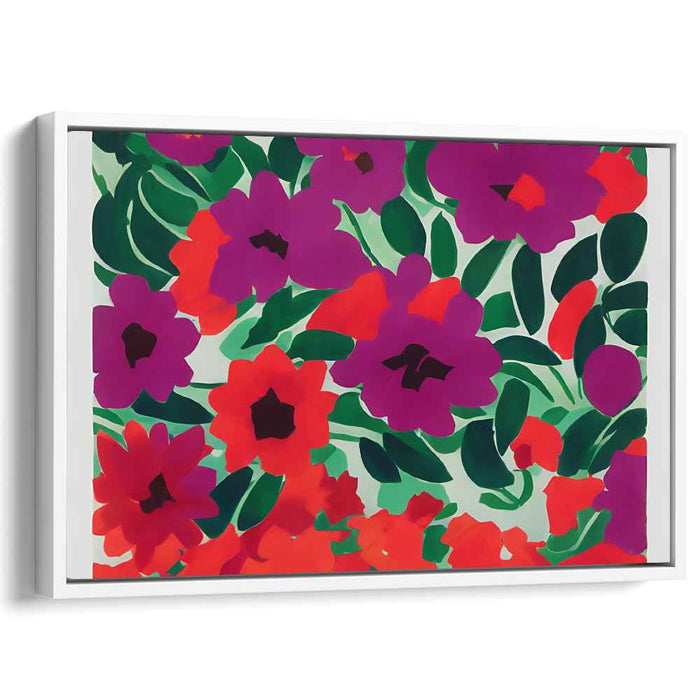 Lost Petal Symphony: Abstract Floral Canvas Art Print
