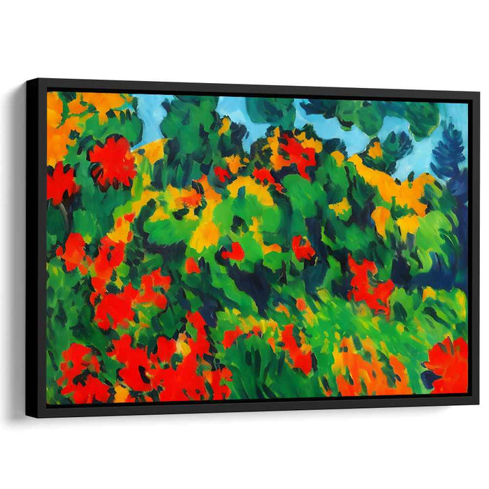 Blossoming Summer: Vibrant Impressionist Garden Canvas Art