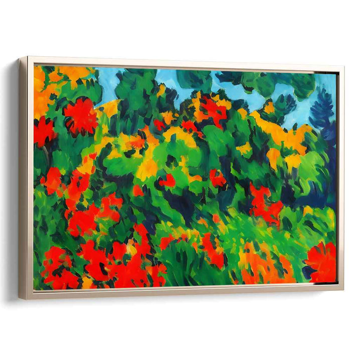 Blossoming Summer: Vibrant Impressionist Garden Canvas Art