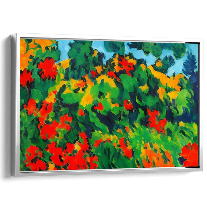 Blossoming Summer: Vibrant Impressionist Garden Canvas Art