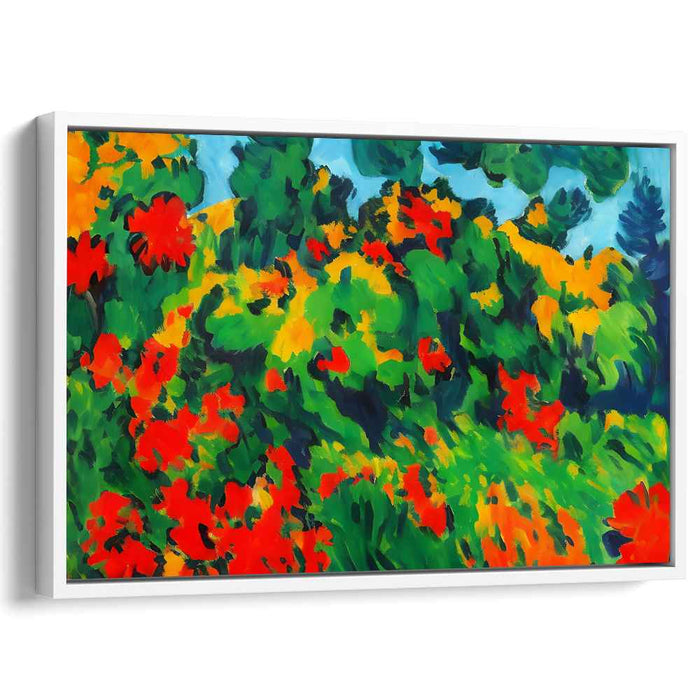 Blossoming Summer: Vibrant Impressionist Garden Canvas Art