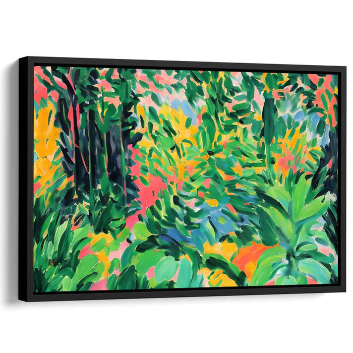 Wild Brush Jungle Dance: Fauvist Jungle Canvas Art Print