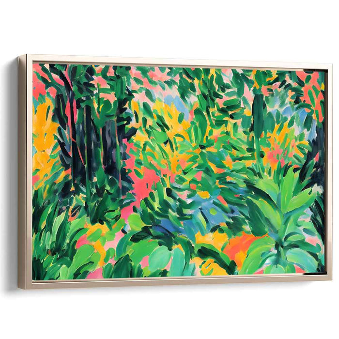 Wild Brush Jungle Dance: Fauvist Jungle Canvas Art Print