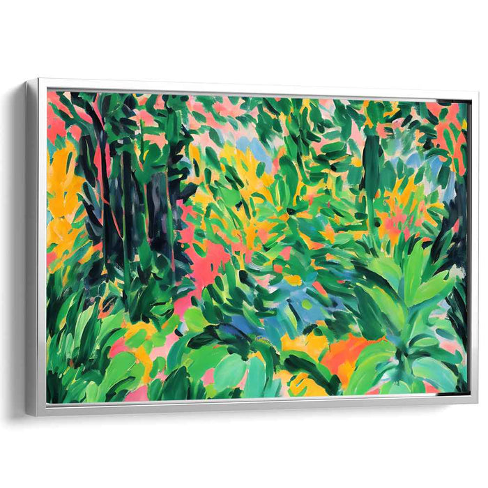 Wild Brush Jungle Dance: Fauvist Jungle Canvas Art Print