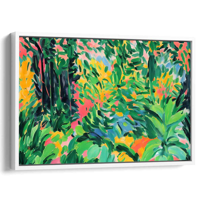 Wild Brush Jungle Dance: Fauvist Jungle Canvas Art Print
