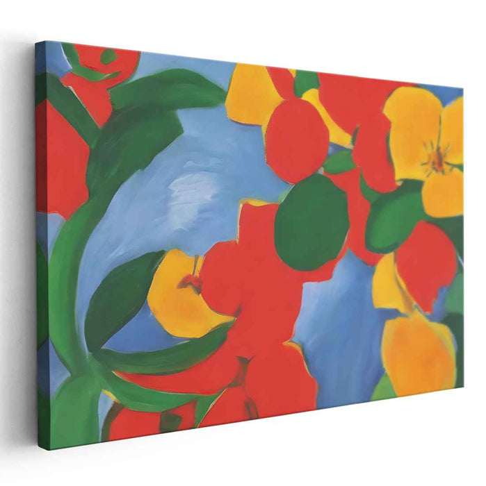 Vibrant Spectrum Waltz: Bold Fauvist Inspired Abstract Canvas Art