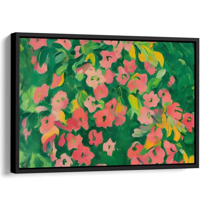 Blooms in Technicolor Dream: Vivid Floral Impressionist Canvas Art Print