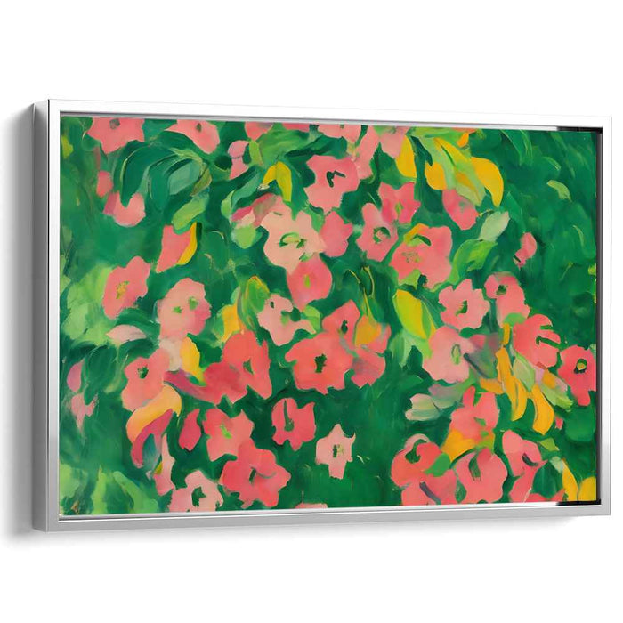 Blooms in Technicolor Dream: Vivid Floral Impressionist Canvas Art Print