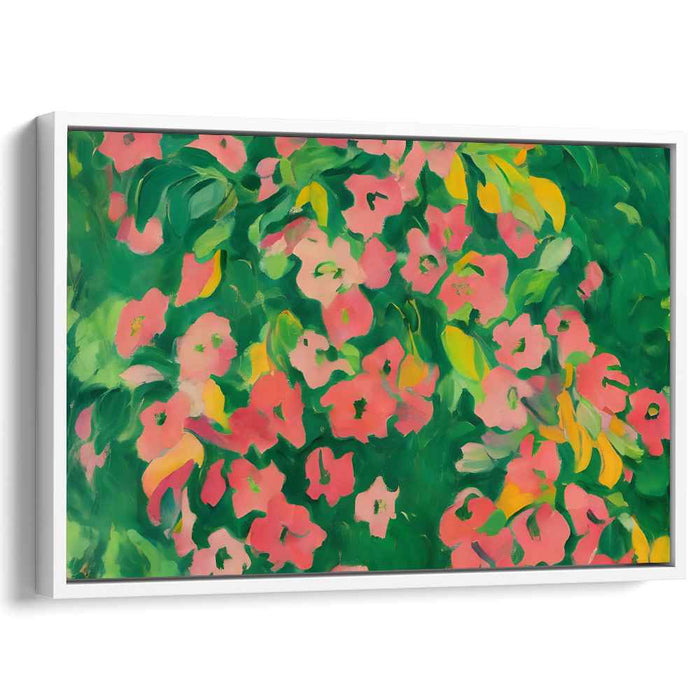 Blooms in Technicolor Dream: Vivid Floral Impressionist Canvas Art Print