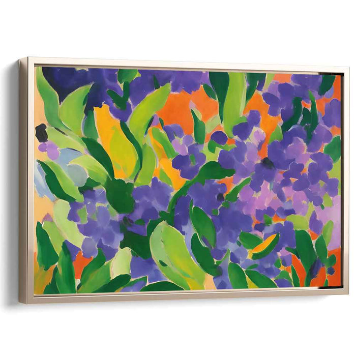 Fauvist Meadow Mosaic: Vibrant Fauvist Garden Canvas Art Print
