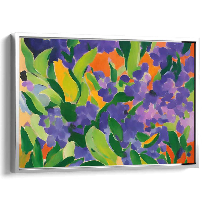 Fauvist Meadow Mosaic: Vibrant Fauvist Garden Canvas Art Print