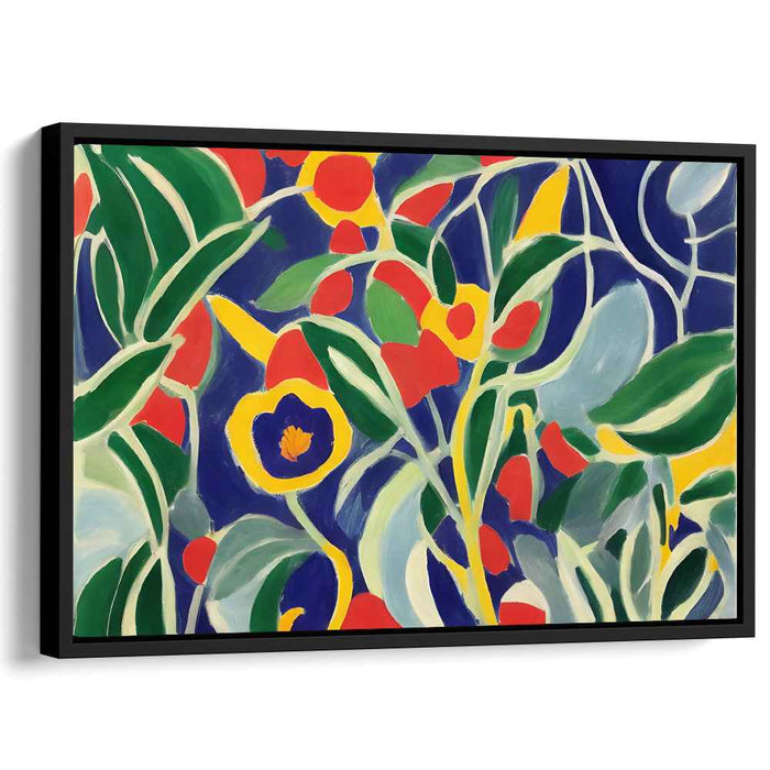 Botanical Reverie Burst: A Vivid Botanical Celebration Canvas Art Print