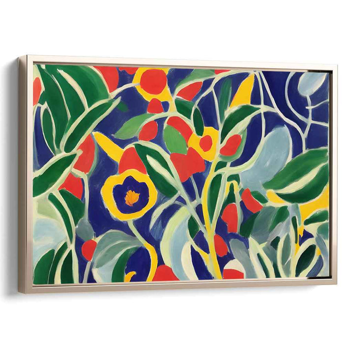 Botanical Reverie Burst: A Vivid Botanical Celebration Canvas Art Print